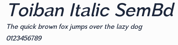 Toiban Italic SemBd預覽圖