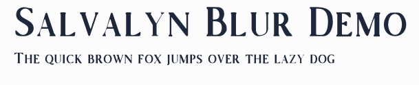 Salvalyn Blur Demo預覽圖