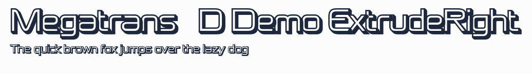 Megatrans 3D Demo ExtrudeRight預覽圖