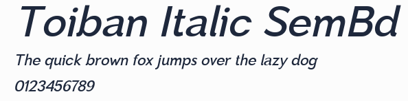 Toiban Italic SemBd預覽圖