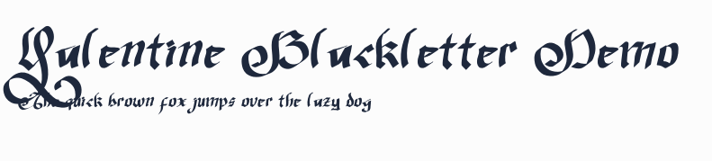 Valentine Blackletter Demo預覽圖