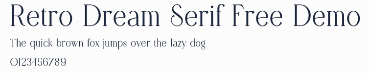 Retro Dream Serif Free Demo預覽圖