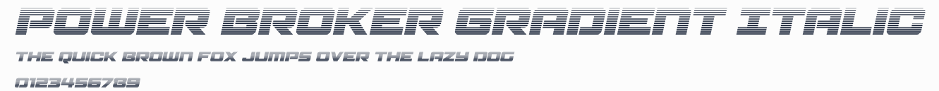 Power Broker Gradient Italic預覽圖