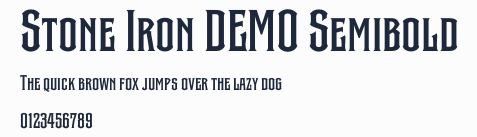 Stone Iron DEMO Semibold預覽圖