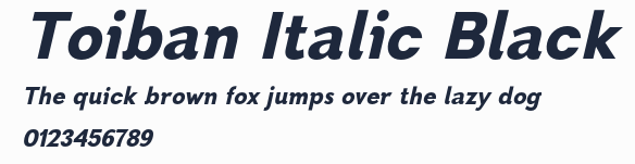 Toiban Italic Black預覽圖
