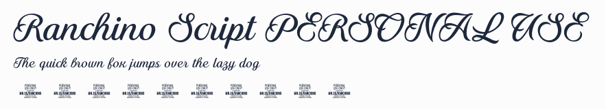 Ranchino Script PERSONAL USE預覽圖