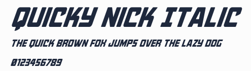 Quicky Nick Italic預覽圖