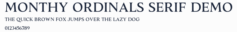 Monthy Ordinals Serif DEMO預覽圖