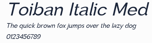 Toiban Italic Med預覽圖