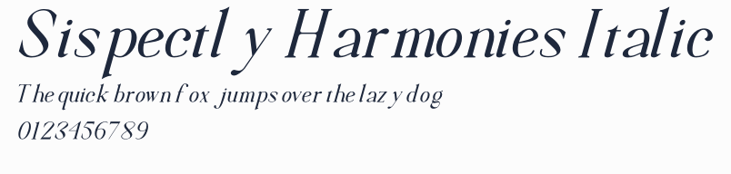 Sispectly Harmonies Italic預覽圖