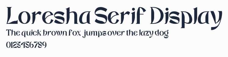 Loresha Serif Display預覽圖