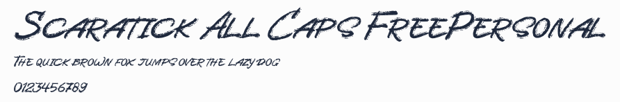 Scaratick All Caps FreePersonal預覽圖