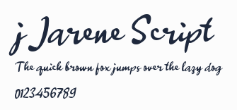 j Jarene Script預覽圖