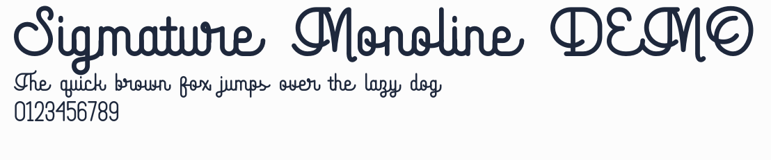 Sigmature Monoline DEMO預覽圖