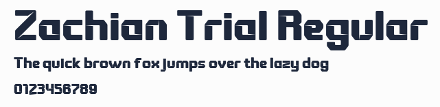 Zachian Trial Regular預覽圖