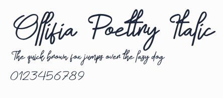 Ollifia Poettry Italic預覽圖