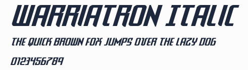 Warriatron Italic預覽圖