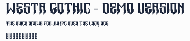 Westa Gothic - Demo Version預覽圖