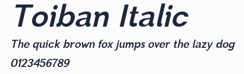 Toiban Italic預覽圖