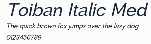 Toiban Italic Med預覽圖