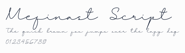 Mefinast Script預覽圖