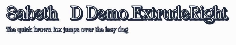 Sabeth 3D Demo ExtrudeRight預覽圖