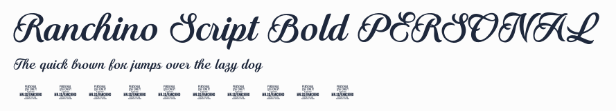 Ranchino Script Bold PERSONAL預覽圖