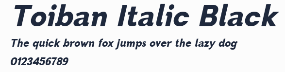 Toiban Italic Black預覽圖