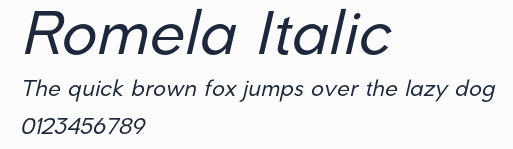 Romela Italic預覽圖
