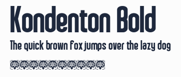Kondenton Bold預覽圖