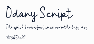 Odary Script預覽圖