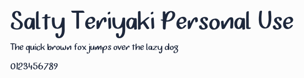 Salty Teriyaki Personal Use預覽圖