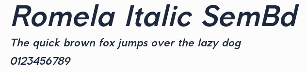 Romela Italic SemBd預覽圖