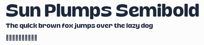 Sun Plumps Semibold預覽圖