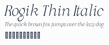 Rogik Thin Italic預覽圖