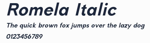 Romela Italic預覽圖