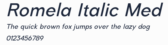 Romela Italic Med預覽圖