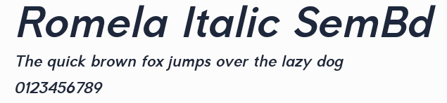 Romela Italic SemBd預覽圖