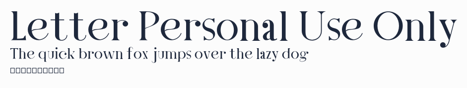 Letter Personal Use Only預覽圖