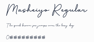 Masheiyo Regular預覽圖