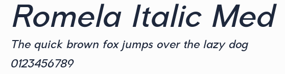 Romela Italic Med預覽圖