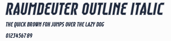 Raumdeuter Outline Italic