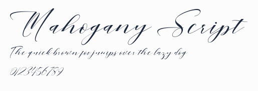 Mahogany Script預覽圖