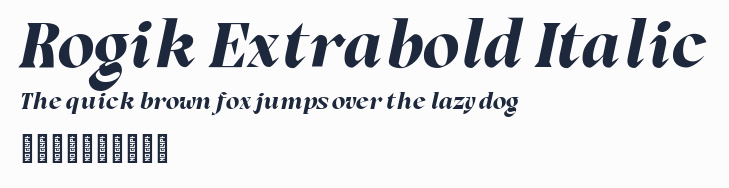 Rogik Extrabold Italic預覽圖