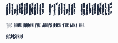 almanac italic grunge預覽圖