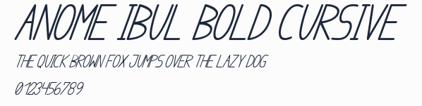anome ibul bold cursive預覽圖