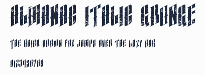 almanac italic grunge預覽圖