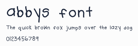abbys font預覽圖