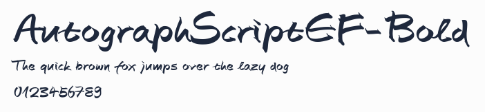AutographScriptEF-Bold預覽圖