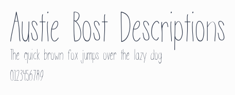 Austie Bost Descriptions預覽圖